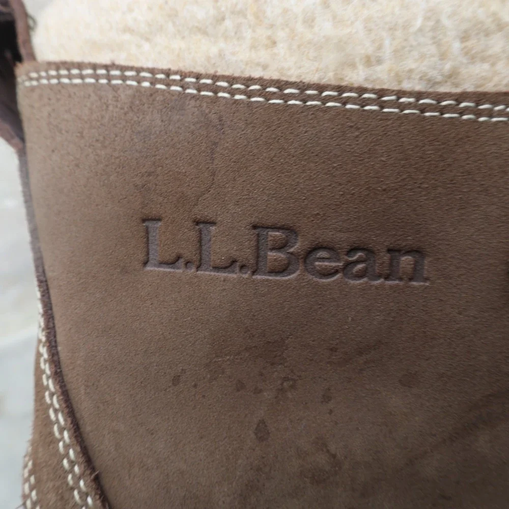 L.L.Bean Men's Size 10 M Brown Leather Insulated Snow Duck Boots Winter